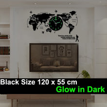 Load image into Gallery viewer, World Map Wall Clock