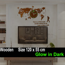 Load image into Gallery viewer, World Map Wall Clock