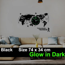 Load image into Gallery viewer, World Map Wall Clock