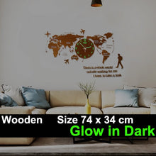 Load image into Gallery viewer, World Map Wall Clock