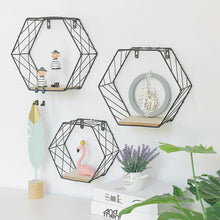 Load image into Gallery viewer, Iron Hexagonal Wall Shelf