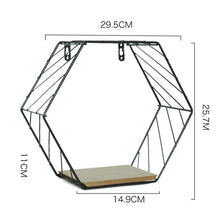 Load image into Gallery viewer, Iron Hexagonal Wall Shelf
