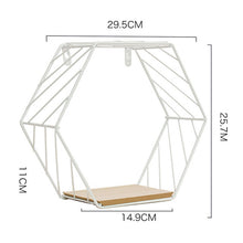 Load image into Gallery viewer, Iron Hexagonal Wall Shelf