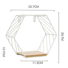 Load image into Gallery viewer, Iron Hexagonal Wall Shelf