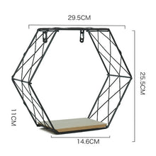 Load image into Gallery viewer, Iron Hexagonal Wall Shelf