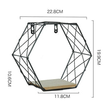 Load image into Gallery viewer, Iron Hexagonal Wall Shelf