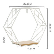 Load image into Gallery viewer, Iron Hexagonal Wall Shelf