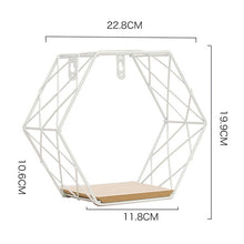 Load image into Gallery viewer, Iron Hexagonal Wall Shelf