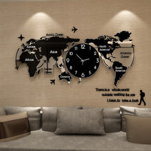 Load image into Gallery viewer, World Map Wall Clock